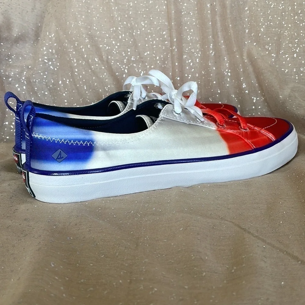 Brand New Sperry x Popsicle Red White & Blue Patriotic American Lace Up Sneakers